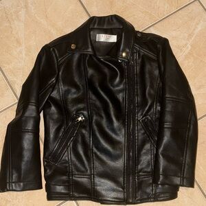 Lily Kids Black Faux Leather Jacket
